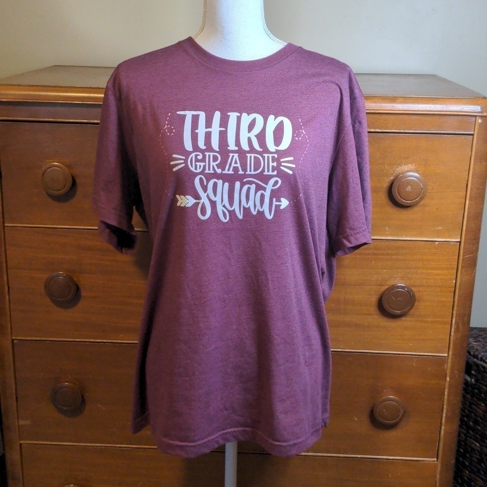 ESTY School Teacher Cotton T-SHIRT 🤓 Third Grade Squad